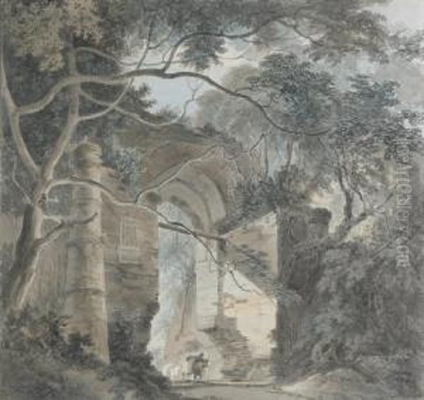 The Kotwali Gate, Gaur, Bengal Oil Painting by Thomas Daniell