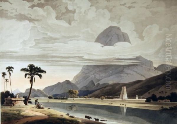 Capecomorin, Taken Near Calcad Oil Painting by Thomas Daniell