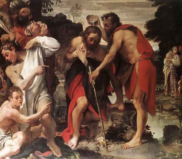 The Baptism of Christ Oil Painting by Annibale Carracci