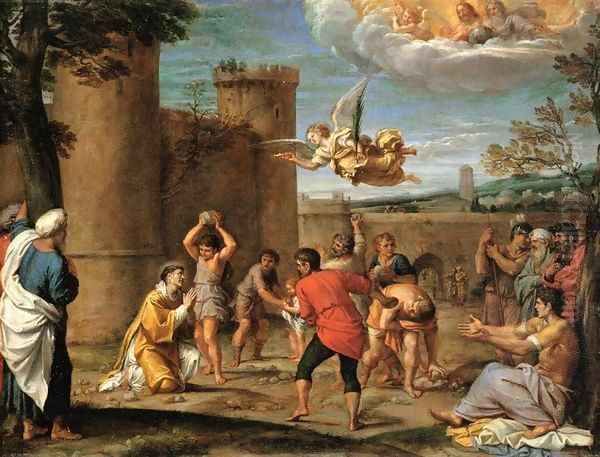 The Stoning of St Stephen Oil Painting by Annibale Carracci