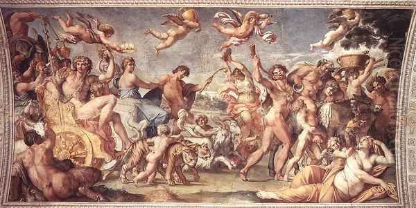 Triumph of Bacchus and Ariadne 3 Oil Painting by Annibale Carracci