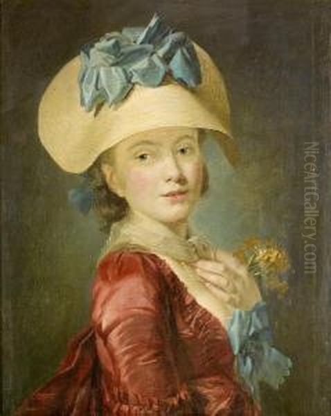 Portrait Of A Young Lady Oil Painting by Henri Pierre Danloux