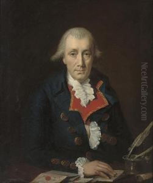 Portrait Of A Gentleman, James Allen Oil Painting by Henri Pierre Danloux