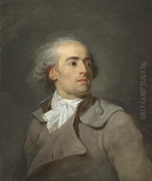 Portrait Of A Man, Half-length, In A Grey Coat Oil Painting by Henri Pierre Danloux