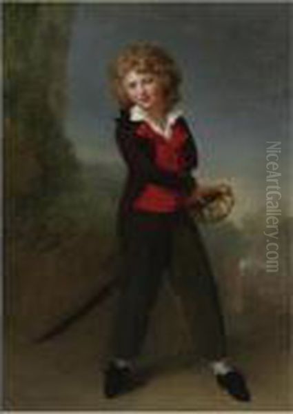 Portrait Of The Young Count Felix De Narbonne Pelet Oil Painting by Henri Pierre Danloux