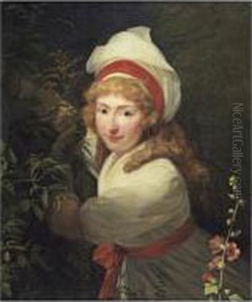 Portrait De Madame Lambert Oil Painting by Henri Pierre Danloux