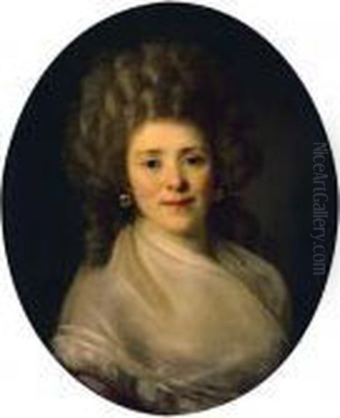 Portrait Of A Lady, Said To Be Madame Buseille Oil Painting by Henri Pierre Danloux