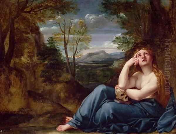 Mary Magdalene in a Landscape 1599 Oil Painting by Annibale Carracci