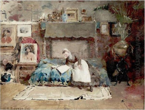 Studio Interior Oil Painting by William Turner Dannat