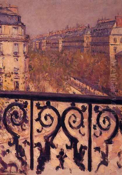 A Balcony In Paris Oil Painting by Gustave Caillebotte