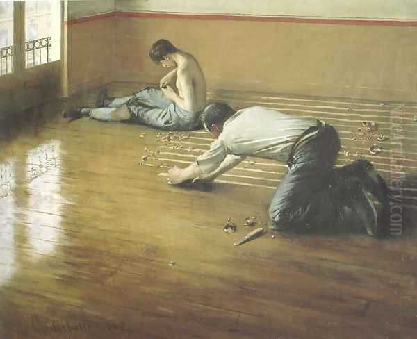 The Floor Scrapers Oil Painting by Gustave Caillebotte