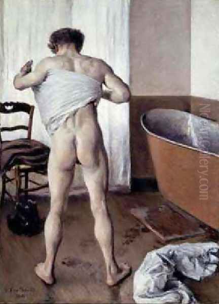 Man At His Bath Oil Painting by Gustave Caillebotte