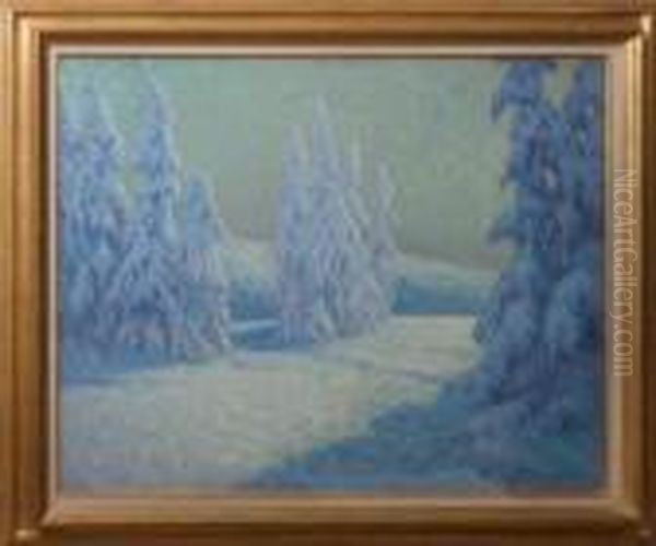 Neige. Les Geants D'alsace Oil Painting by Georges Dantu