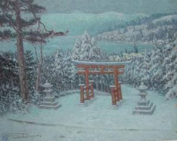  Neige Au Japon  Oil Painting by Georges Dantu