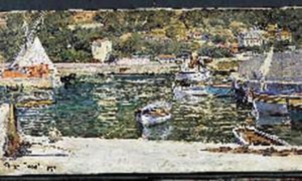 Le Port De Beaulieu Oil Painting by Georges Paul Darasse