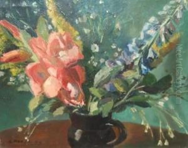 Bouquet De Glaieuls Oil Painting by Georges Darel