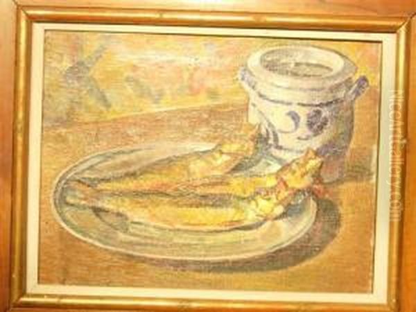 Nature Morte Aux Harengs. 1921 Oil Painting by Georges Darel