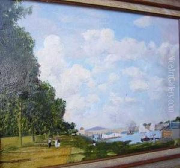 Au Bord Du Fleuve Oil Painting by Georges Darel