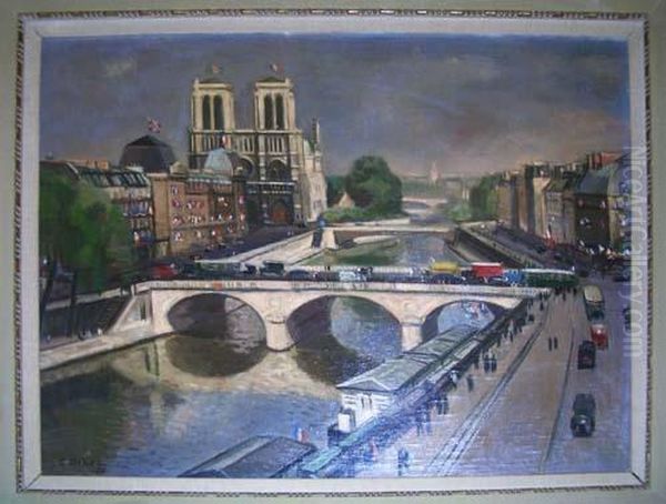 Notre Dame. Oil Painting by Georges Darel