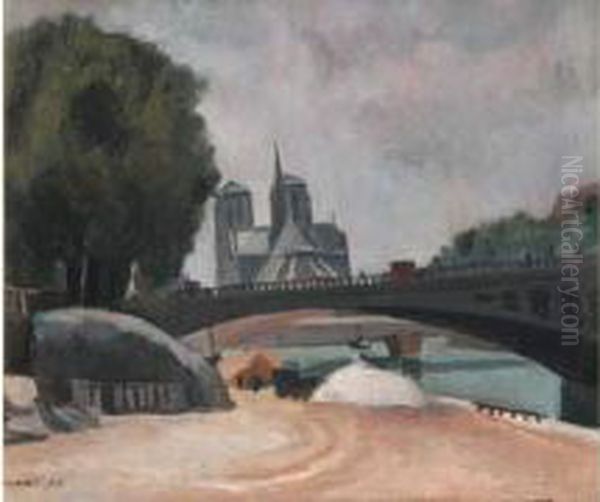 L'abside De Notre-dame Oil Painting by Georges Darel