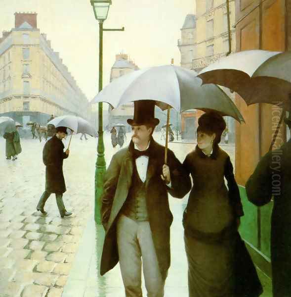 Paris Street Oil Painting by Gustave Caillebotte