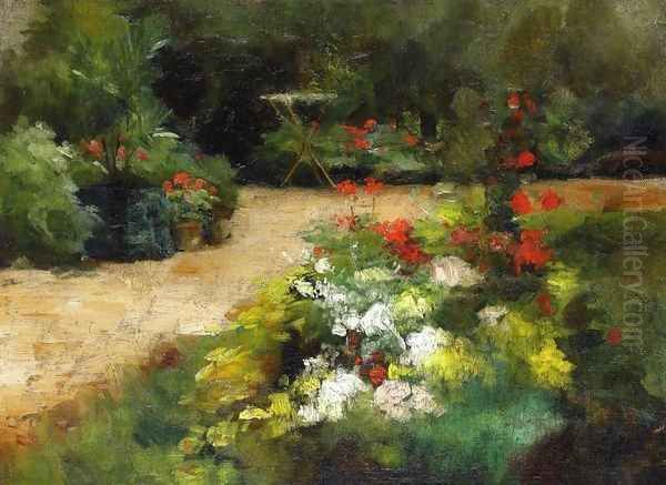 Garden Oil Painting by Gustave Caillebotte