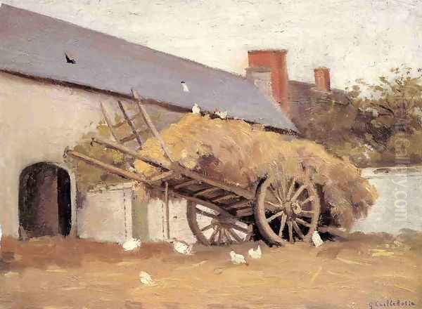 Loaded Haycart Oil Painting by Gustave Caillebotte