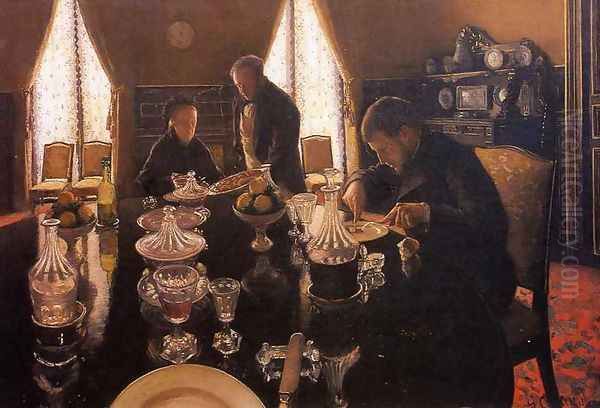 Luncheon Oil Painting by Gustave Caillebotte