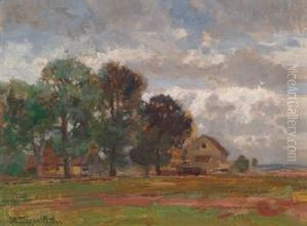 Landschafts Studie Beiaufsteigendem Gewolk Oil Painting by Hugo Darnaut