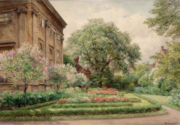 A View Of Auersperg Palace, Vienna Oil Painting by Hugo Darnaut