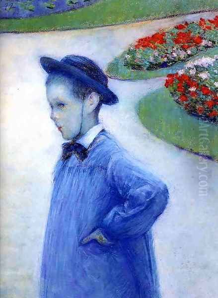 Camille Daurelle In The Park At Yerres Oil Painting by Gustave Caillebotte