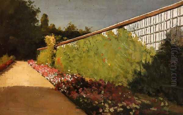 The Wall Of The Kitchen Garden Yerres Oil Painting by Gustave Caillebotte