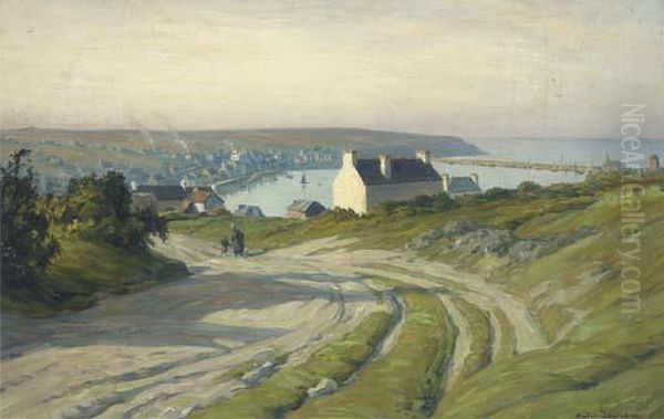 Soir A Camaret Oil Painting by Andre Dauchez