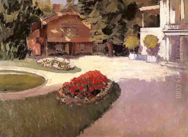 Garden At Yerres Oil Painting by Gustave Caillebotte