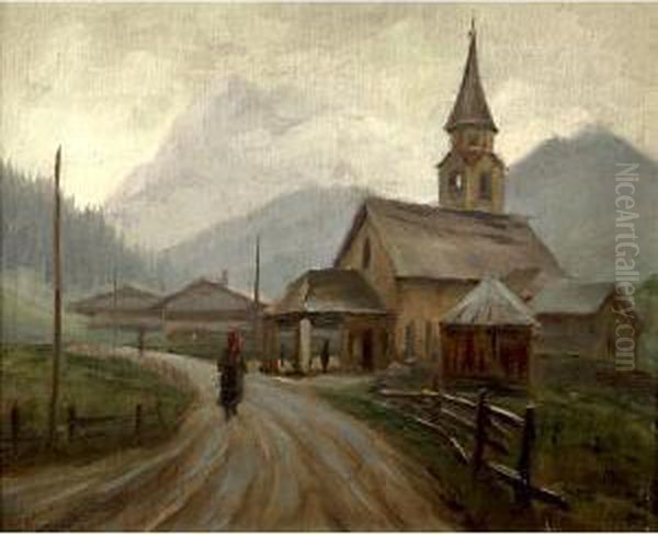 Chiesetta A Sappada Oil Painting by Marco Davanzo