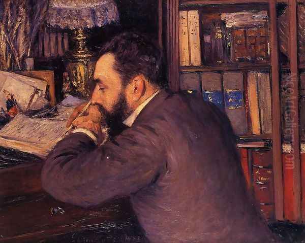 Portrait Of Henri Cordier Oil Painting by Gustave Caillebotte