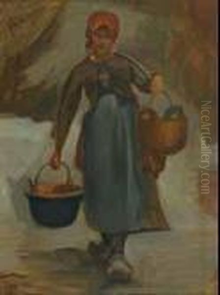 Country Girl Carrying Pots by Marco Davanzo