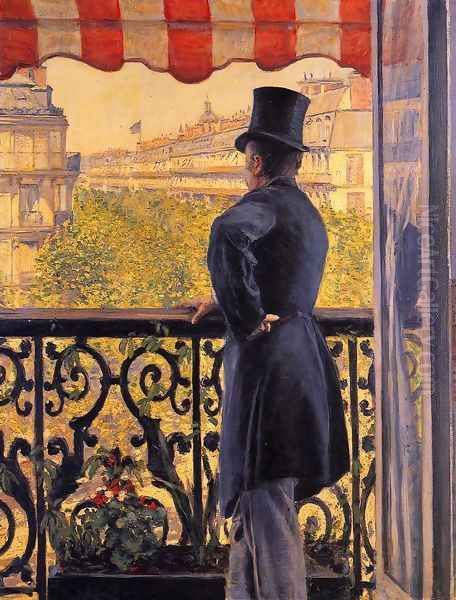 The Man On The Balcony Oil Painting by Gustave Caillebotte