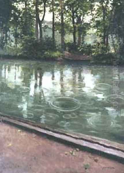 L Yerres Oil Painting by Gustave Caillebotte