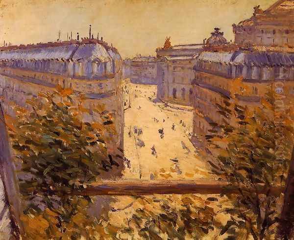 Rue Halevy Balcony View Oil Painting by Gustave Caillebotte