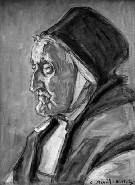  Portrait De Bretonne Au Capot  Oil Painting by Germain David-Nillet