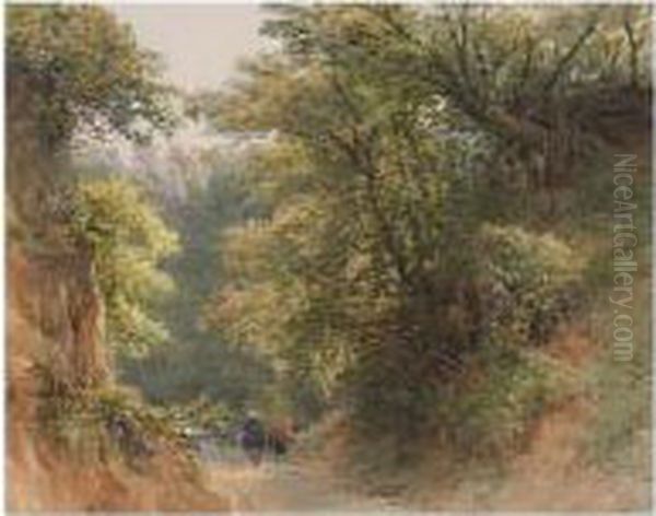 A Walk In The Woods Oil Painting by Charles Grant Davidson