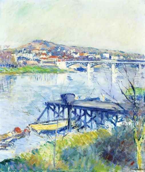 The Bridge At Argenteui Oil Painting by Gustave Caillebotte