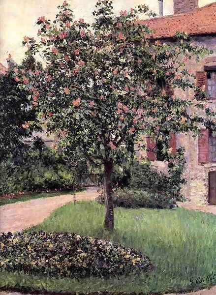 Petit Gennevilliers Facade Southeast Of The Artists Studio Overlooking The Garden Spring Oil Painting by Gustave Caillebotte