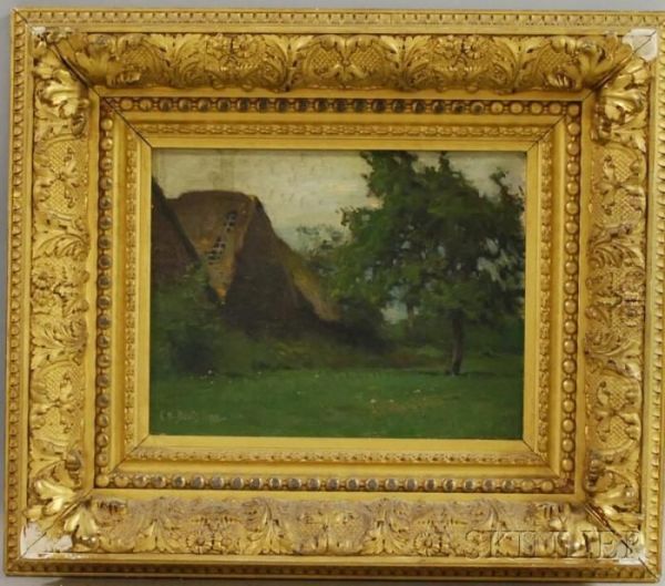 Thatched Roofs In Summer Oil Painting by Charles Harold Davis