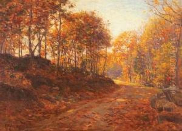 Golden October Oil Painting by Charles Harold Davis