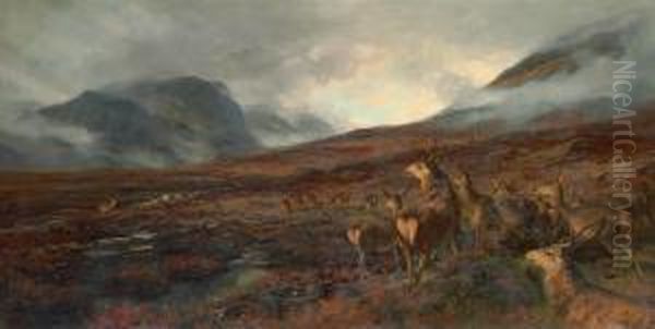 The Approach Of Bealloch-na-ba, Applecross Oil Painting by Henry William Banks Davis, R.A.