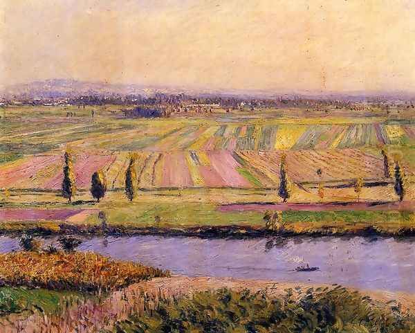 The Gennevilliers Plain Seen From The Slopes Of Argenteuil Oil Painting by Gustave Caillebotte