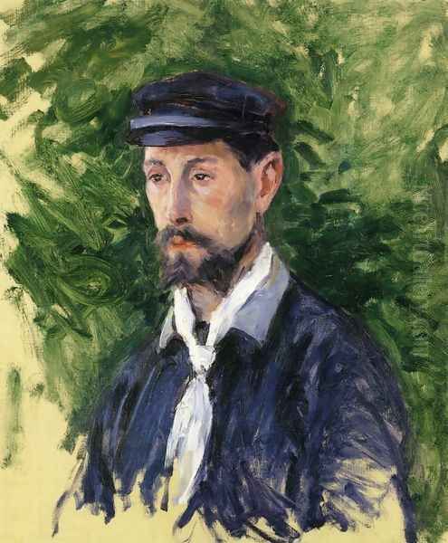 Bust Portrait of Eugene Lamy Oil Painting by Gustave Caillebotte