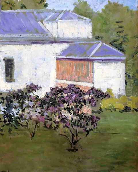 Yerres Part Of The South Facade Of The Casin Oil Painting by Gustave Caillebotte